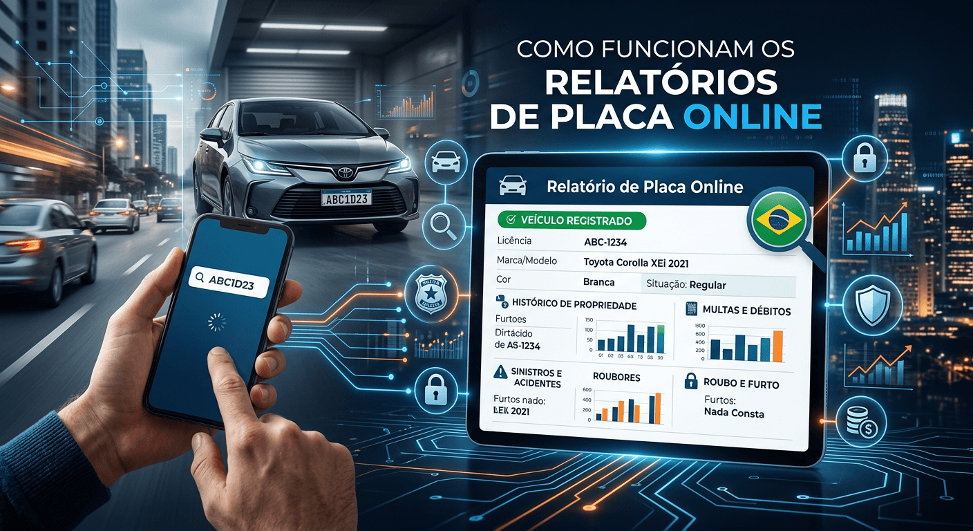 Como funcionam os relatórios de placa online