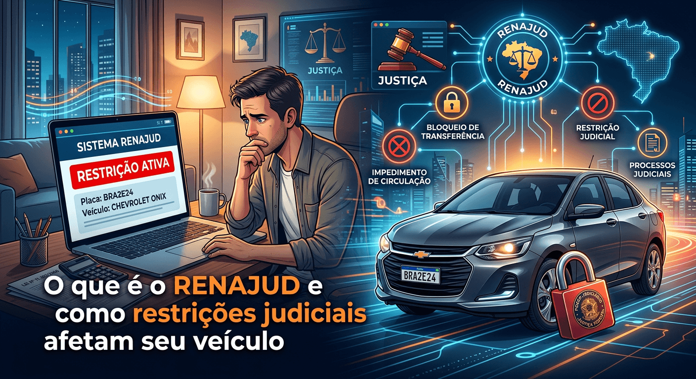 O que é o RENAJUD e como restrições judiciais afetam seu veículo