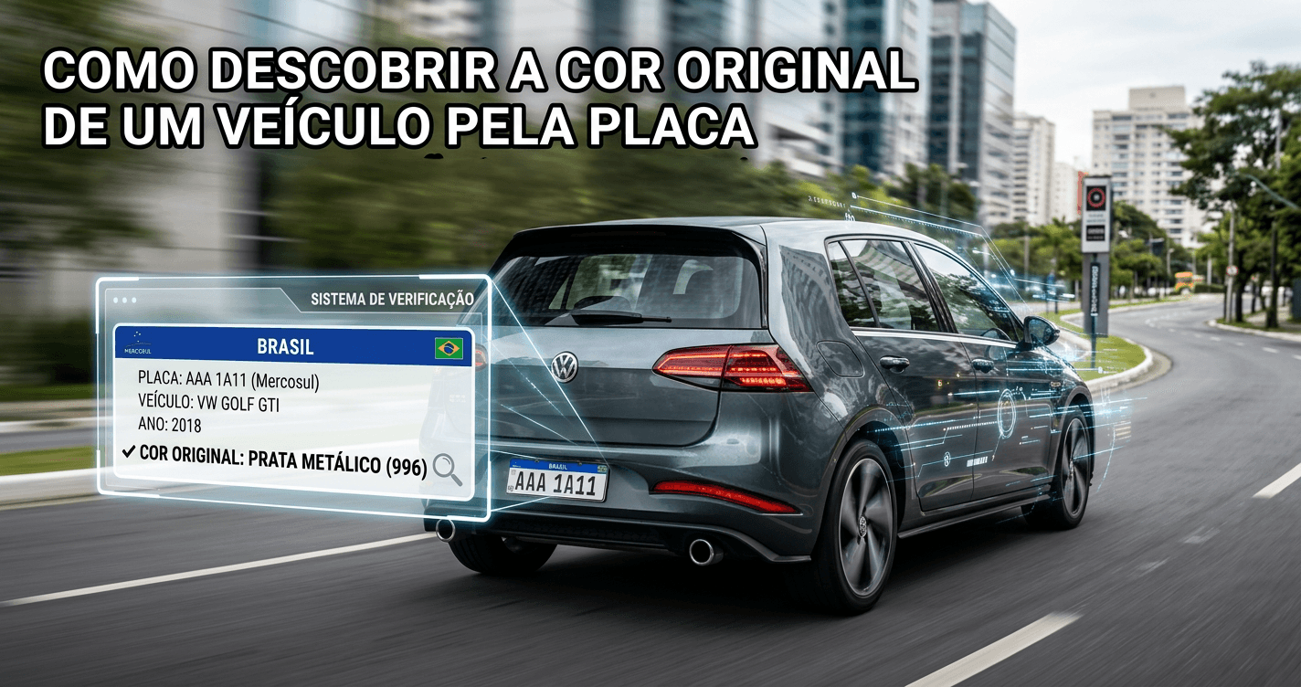 Como descobrir a cor original de um veículo pela placa (e detectar adulteração)