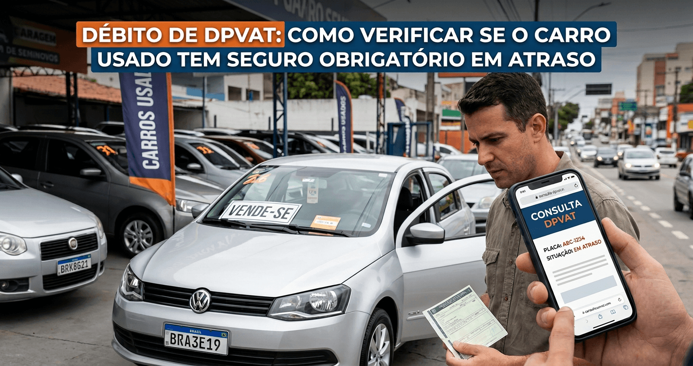 Débito de DPVAT: como verificar se o carro usado tem seguro obrigatório em atraso